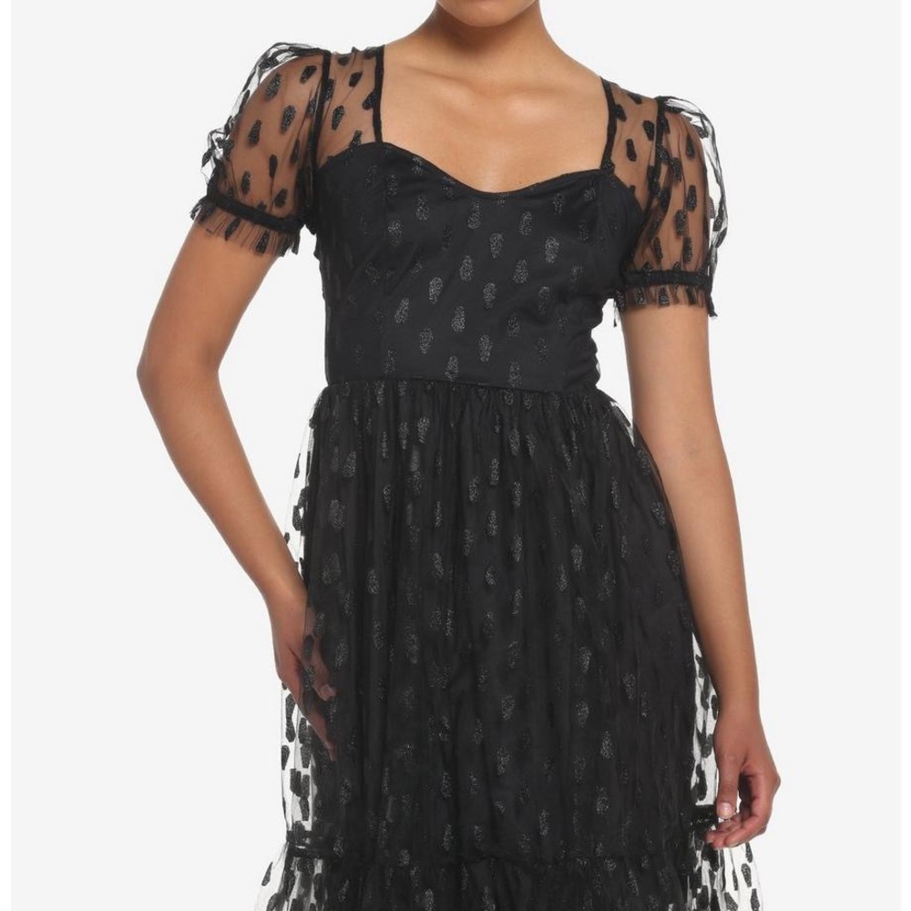 Coffin Glitter Mesh Dress